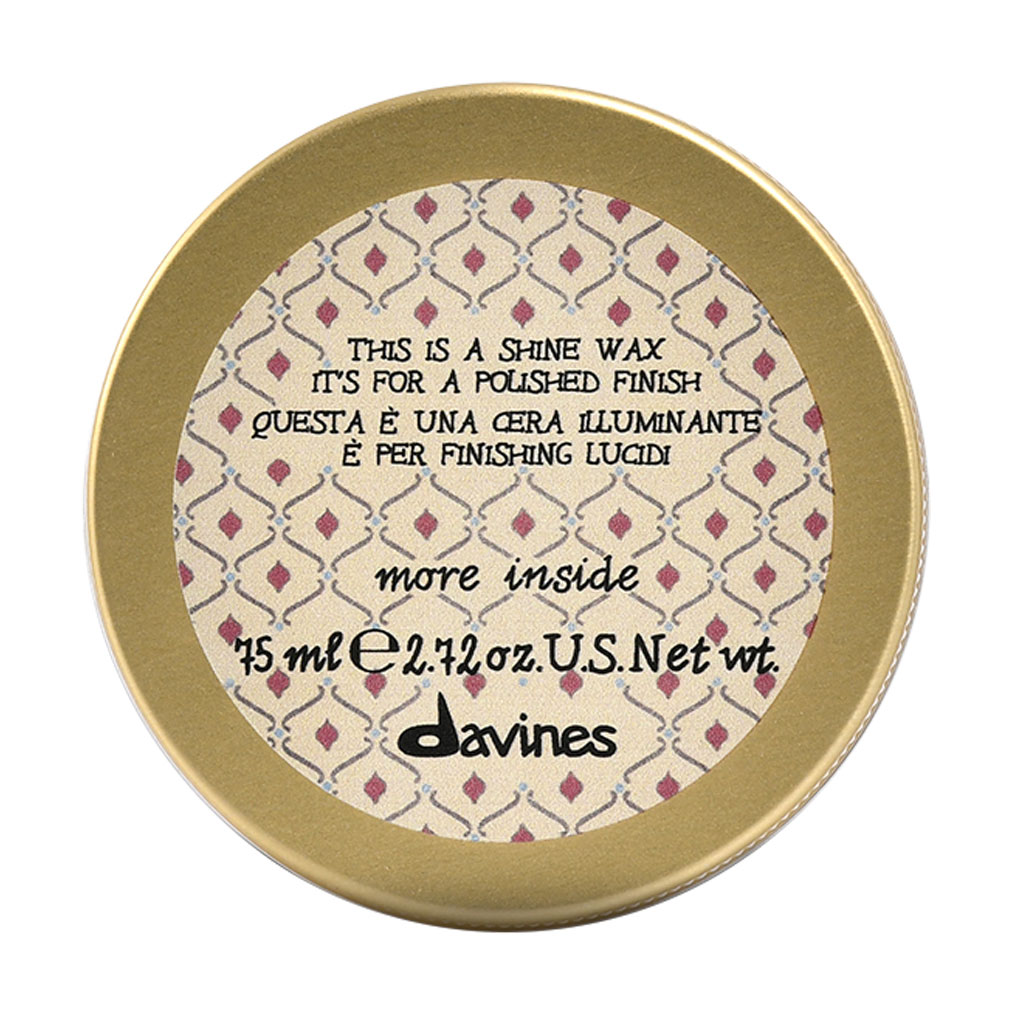 Віск для укладання волосся Davines More Inside Shine Wax легкої фіксації, для глянцевих образів з ефектом сяяння, 75 мл